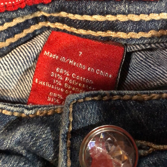 Red Rivet Shorts - Picture 2 of 7